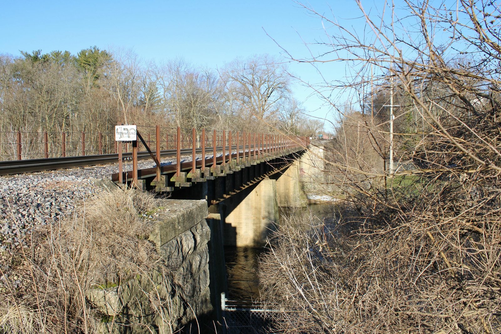 Looking west